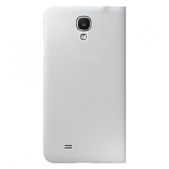 Samsung i9500 Galaxy S4 Kılıf Orjinal S-View Cover (Deri) - Beyaz EF-MI950B