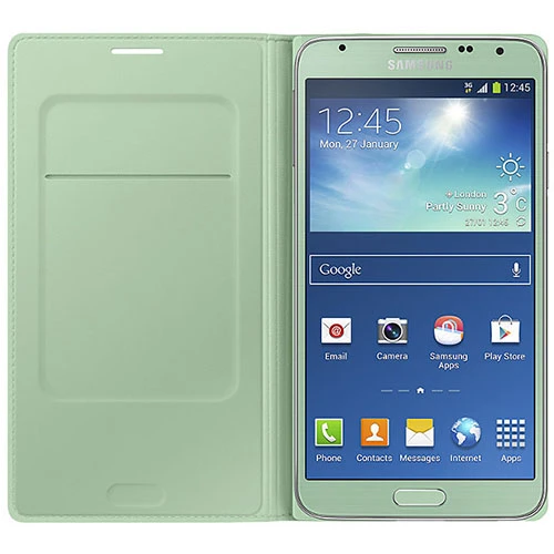 Samsung Galaxy Note 3 Neo Kılıf Orjinal Flip Wallet - Yeşil EF-WN750BMEGWW - Resim 3