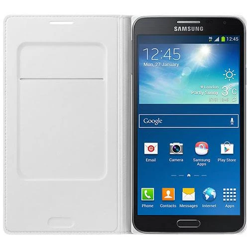 Samsung Galaxy Note 3 Neo Kılıf Orjinal Flip Wallet - Beyaz EF-WN750BWEGWW - Resim 6