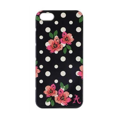 Apple iPhone SE/5S/5 Accessorize Puantiyeli Ojeli Sert Kılıf - Siyah - 2