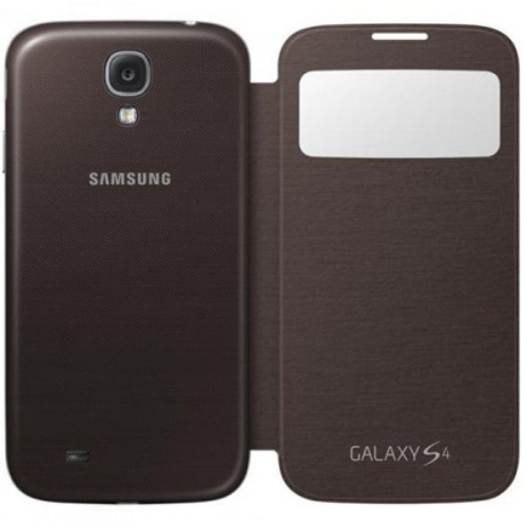 Samsung Galaxy S4 Orjinal S View Cover Kılıf - Kahve EF-CI950BAEGWW (Outlet)