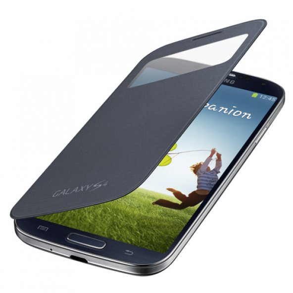 Samsung Galaxy S4 Orjinal S View Cover Kılıf - Siyah EF-CI950BBEGWW (Outlet) - Resim 4