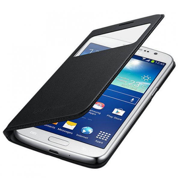 Samsung G7100 Galaxy Grand 2 Orjinal S View Cover Kılıf Siyah - EF-CG710BBEGWW (Outlet)