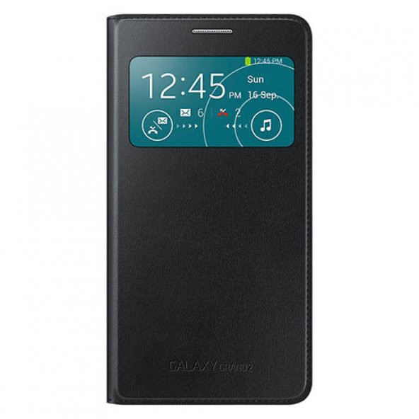 Samsung G7100 Galaxy Grand 2 Orjinal S View Cover Kılıf Siyah - EF-CG710BBEGWW (Outlet) - Resim 2
