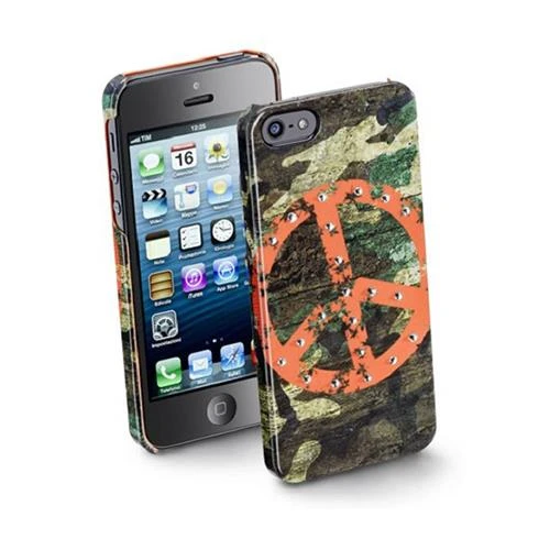 Cellular Line iPhone SE/5S/5 Swarovski Peace Desenli Kılıf - Resim 5