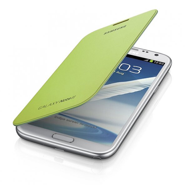 Samsung N7100 Galaxy Note 2 Orjinal Flip Cover Kılıf Sarı - EFC-1J9FLEGSTD