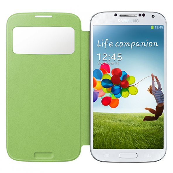 Samsung Galaxy S4 Orjinal S View Cover Kılıf - Yeşil EF-CI950BGEGWW (Outlet) - Resim 4