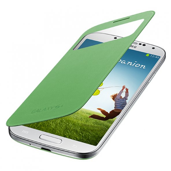 Samsung Galaxy S4 Orjinal S View Cover Kılıf - Yeşil EF-CI950BGEGWW (Outlet) - Resim 5