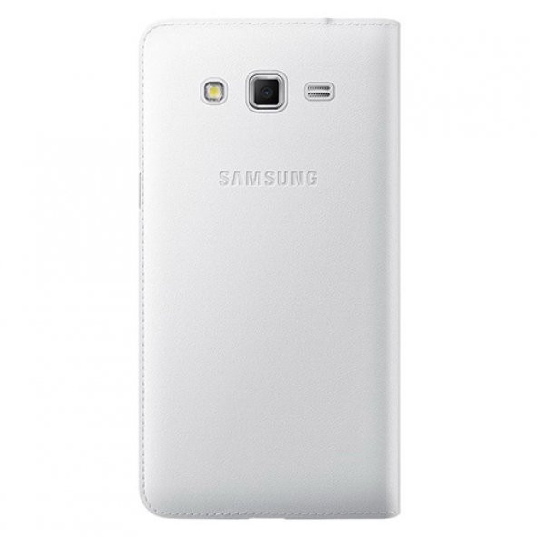 Samsung G7100 Galaxy Grand 2 Orjinal S View Cover Kılıf -Beyaz (Outlet) - Resim 4