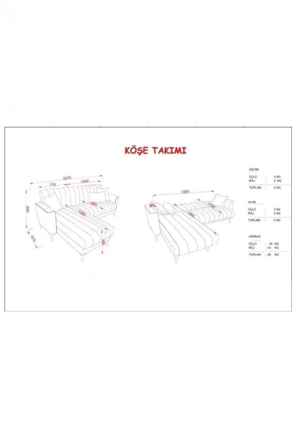 İpek Mobilya Berry Köşe Takımı 3+2 ( KAHVE ) - 6