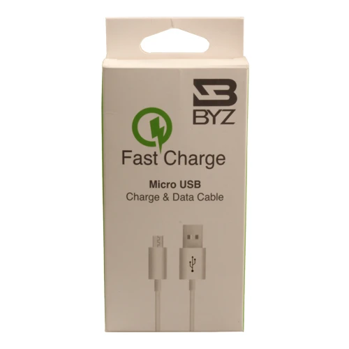 BYZ Fast Charge Micro Usb Data ve Şarj Kablosu - Beyaz - 4