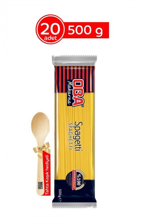 Oba Makarna Spagetti 500 gr x 20 Adet