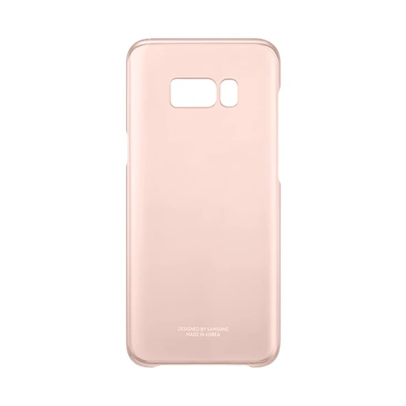 Samsung Galaxy S8 Plus Orjinal Clear Cover Pembe - EF-QG955CPEGWW (Outlet) - Resim 2