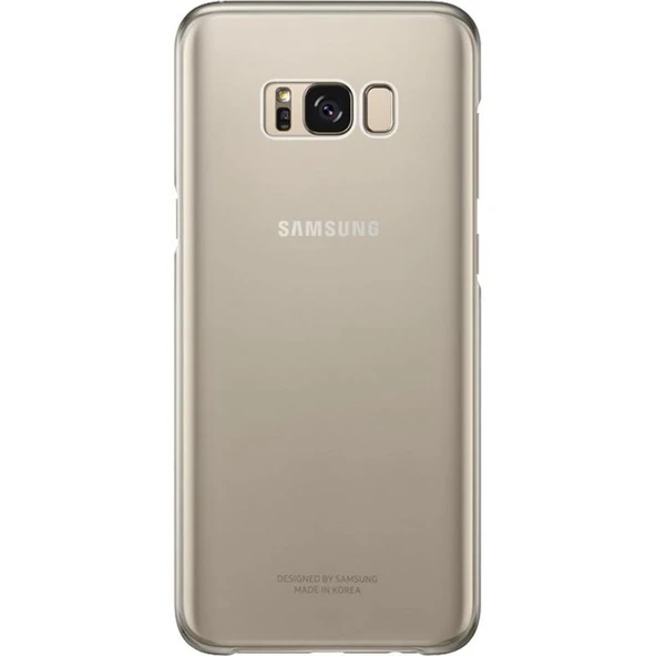 Samsung Galaxy S8 Plus Orjinal Clear Cover Gold - EF-QG955CFEGWW (Outlet) - Resim 5