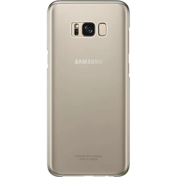 Samsung Galaxy S8 Plus Orjinal Clear Cover Gold - EF-QG955CFEGWW (Outlet) - Resim 2