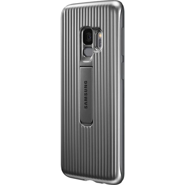 Samsung Galaxy S9 Orjinal Protective Stanting Cover Gümüş - EF-RG960CSEGWW(Outlet) - Resim 8