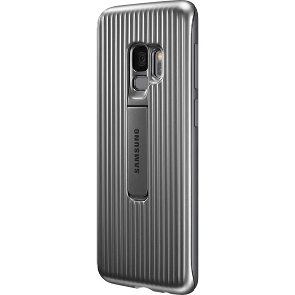 Samsung Galaxy S9 Orjinal Protective Stanting Cover Gümüş - EF-RG960CSEGWW(Outlet) - Resim 5