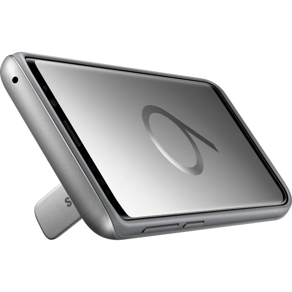 Samsung Galaxy S9 Orjinal Protective Stanting Cover Gümüş - EF-RG960CSEGWW(Outlet) - Resim 9