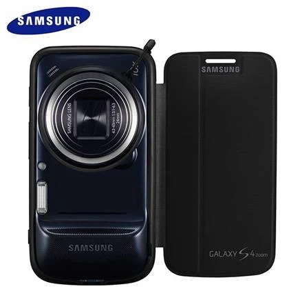 Samsung Galaxy S4 Zoom SM-C1010 Orjinal Flip Cover - Siyah EF-GGS10FBEGWW - Resim 2