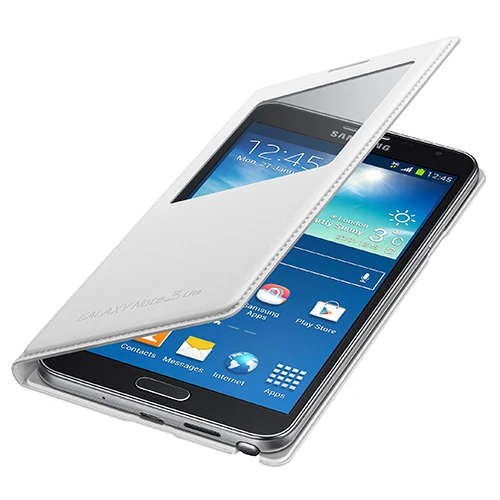 Samsung N7500 Galaxy Note 3 Neo Orjinal S View Cover Kılıf - Beyaz - EF-CN750BWEGWW - Resim 5