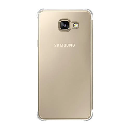 Samsung A710F Galaxy A7 (2016) Orjinal Clear View Cover Altın EF-ZA710CFEGWW - Resim 6