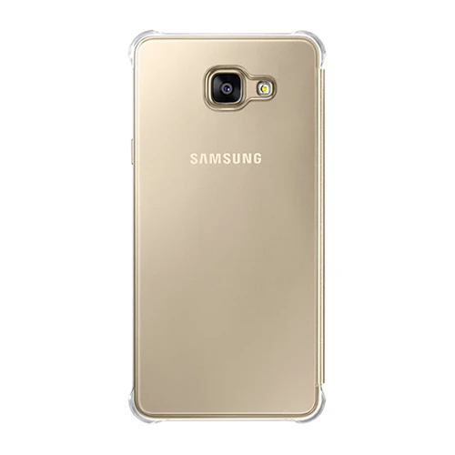 Samsung A710F Galaxy A7 (2016) Orjinal Clear View Cover Altın EF-ZA710CFEGWW - Resim 5