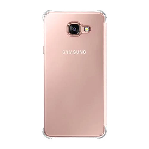 Samsung A710F Galaxy A7 (2016) Orjinal Clear View Cover Pembe EF-ZA710CZEGWW - Resim 8