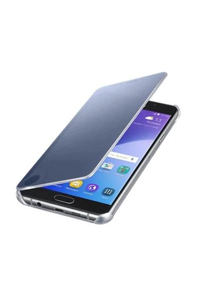 Samsung A710F Galaxy A7 (2016) Orjinal Clear View Cover Siyah EF-ZA710CBEGWW - Resim 3