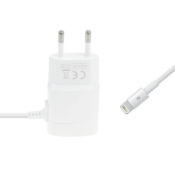 Taks Lightning Dahili Kablo Seyahat Şarj 1000mAh - 2SCT2001B - Resim 3