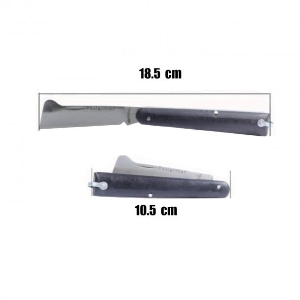 Denizli Aşı Bıçağı Bağ Bıçağı Çakısı Dövme Çelik Bıçak 18.5 cm - 4