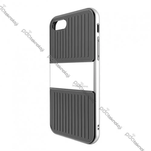 Baseus Apple iPhone 7 / 8 Plus Travel Series Case Kılıf - Light Silver - Resim 3