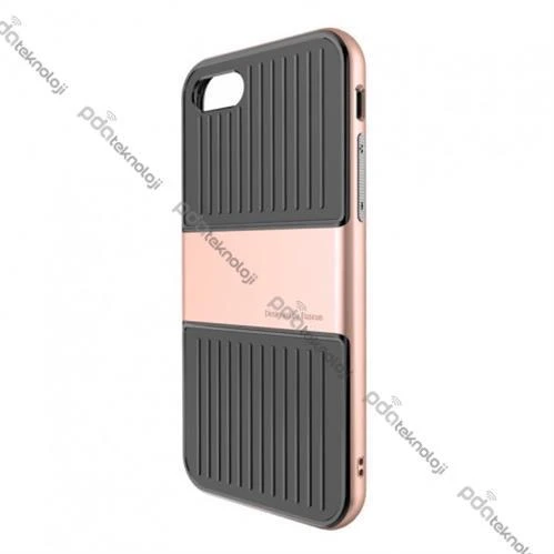 Baseus Apple iPhone 7 / 8 Plus Travel Series Case Kılıf - Roze Gold - Resim 4
