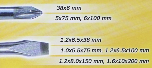 Düz Yıldız Topaç Panzer Tornavida Seti (8 PARÇA) - 4