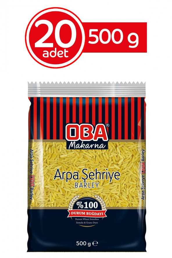 Oba Makarna Arpa Şehriye 500 Gr x 20 Adet