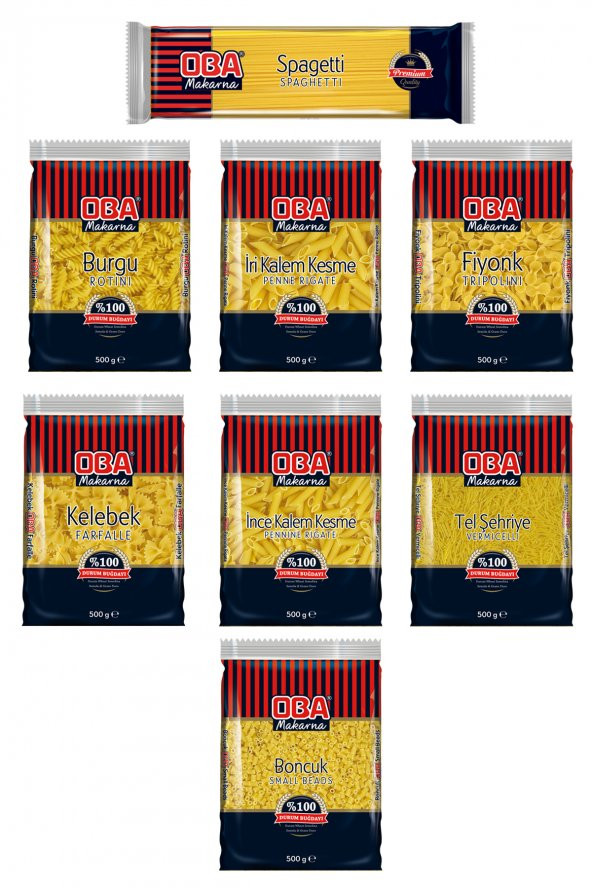 Oba Karışık Makarna Paketi 500gr x 8 Adet - 2
