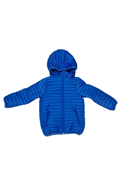 MİDİ MOD Unisex Çocuk Kapüşonlu Kumaş Astarlı Şişme Mont Kaban M22401-M22402 - 2
