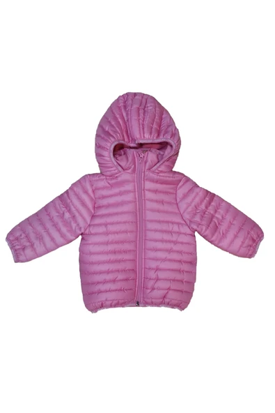 MİDİ MOD Unisex Çocuk Kapüşonlu Kumaş Astarlı Şişme Mont Kaban M22401-M22402 - 6