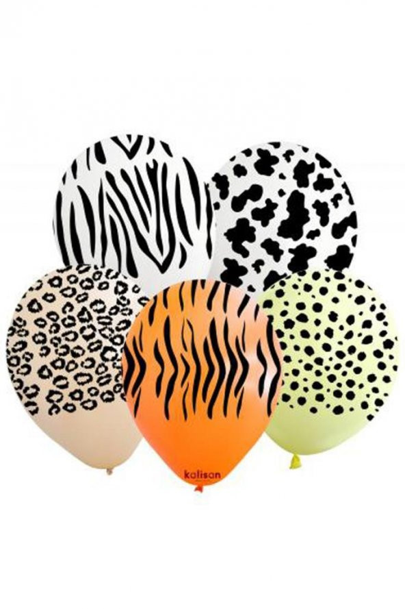 Beysüs Safari Desenli Renkli Baskılı Balon 10 lu