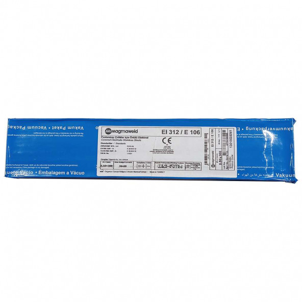 Magmaveld EI 312/E 106 Paslanmaz Çelik Elektrod 2.50x300 mm (98 li paket)