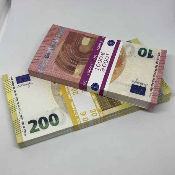 200 ADET GEÇERSİZ 10 VE 200 EURO DÜĞÜN PARA DİZİ FİLM TİKTOK VE - 3
