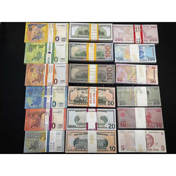 18 DESTE KARIŞIK EURO - DOLAR VE TL GEÇERSİZ PARALAR - 2