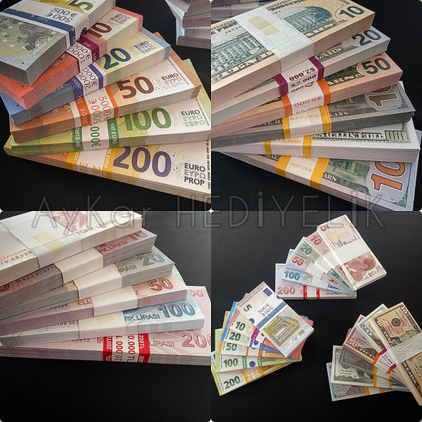18 DESTE KARIŞIK EURO - DOLAR VE TL GEÇERSİZ PARALAR - 3