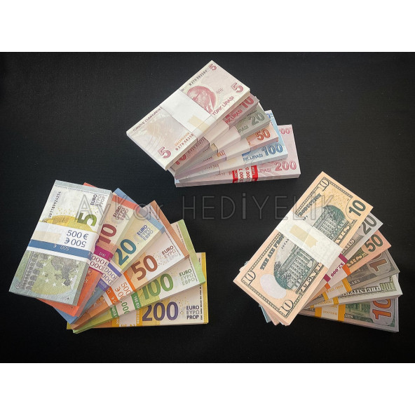 18 DESTE KARIŞIK EURO - DOLAR VE TL GEÇERSİZ PARALAR - 5