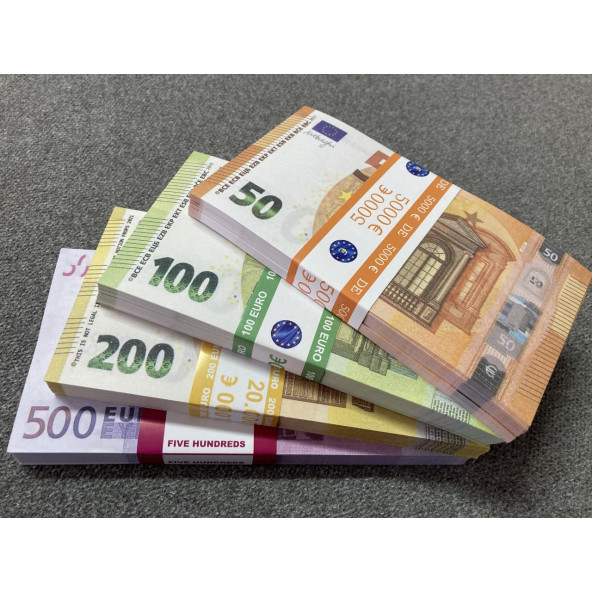YENİ 400 ADET EURO 50-100 -200 VE 500 EURO GEÇERSİZ PARA EĞLENCE PARASI - 3