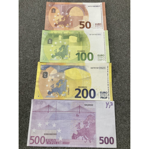 YENİ 400 ADET EURO 50-100 -200 VE 500 EURO GEÇERSİZ PARA EĞLENCE PARASI - 8