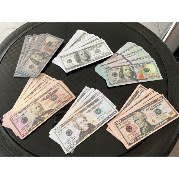300 ADET KARMA DOLAR Geçersiz Düğün Film Dizi Paraları - 1