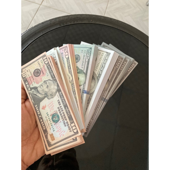300 ADET KARMA DOLAR Geçersiz Düğün Film Dizi Paraları - 5