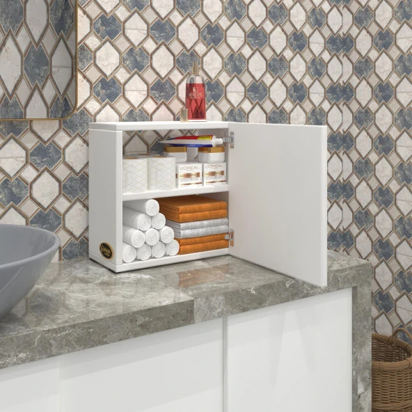 Kenzlife banyo ecza dolabı susanin byz 39*39*20 mutfak komodin (m) kapaklı arkalıksız - 2