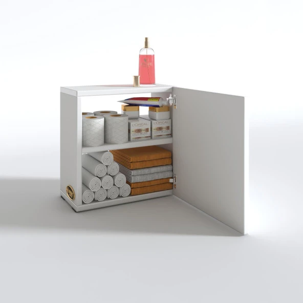 Kenzlife banyo ecza dolabı susanin byz 39*39*20 mutfak komodin (m) kapaklı arkalıksız - 3