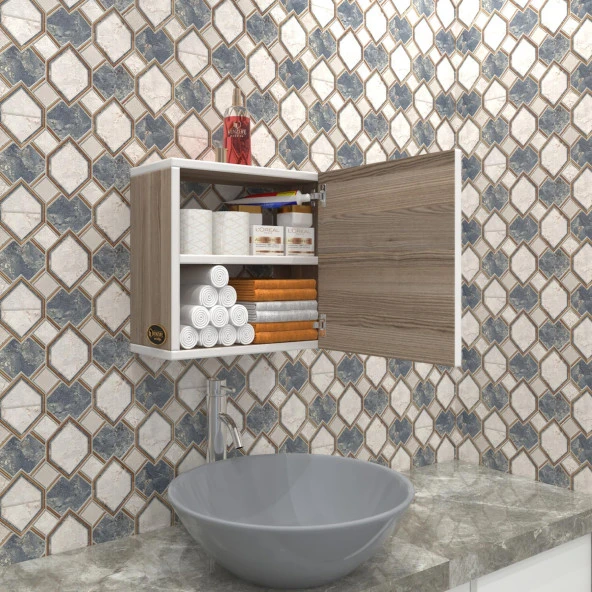 Kenzlife banyo ecza dolabı susanin crd 39*39*20 mutfak komodin (m) kapaklı arkalıksız